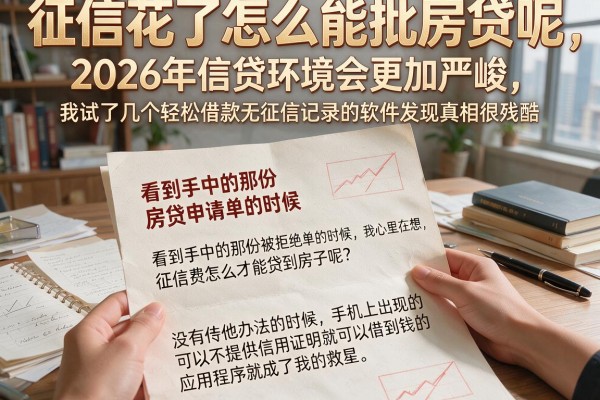 征信花了怎么能批房贷呢，我试了几个轻松借款无征信记录的软件发现真相很残酷