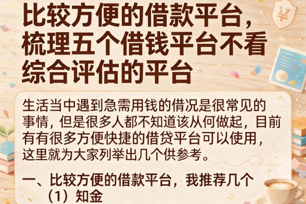 比较方便的借款平台，梳理五个借钱平台不看综合评估的平台