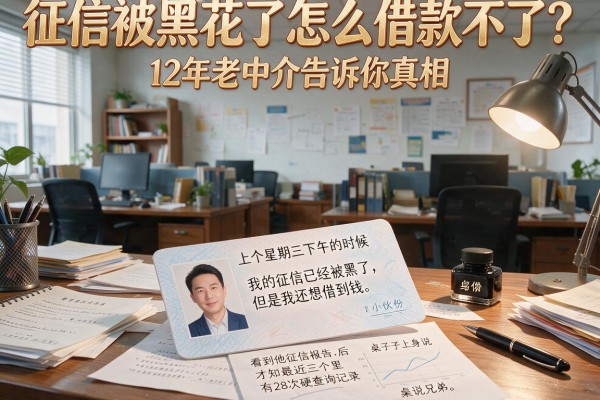 征信被黑花了怎么借款不了？12年老中介告诉你真相