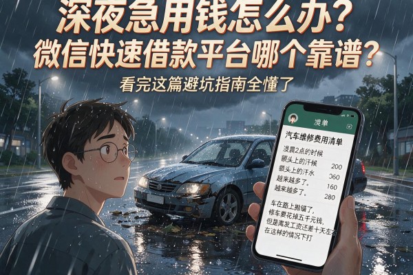 深夜急用钱怎么办？微信快速借款平台哪个靠谱？看完这篇避坑指南全懂了