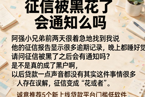 征信被黑花了会通知么吗，诚意推荐5个新上线贷款平台门槛低软件