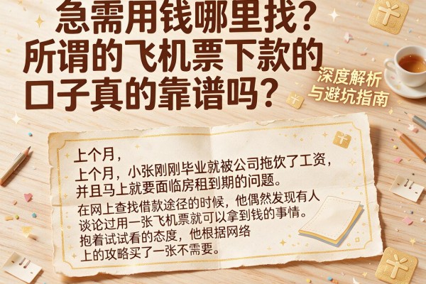 急需用钱哪里找？所谓的飞机票下款的口子真的靠谱吗？深度解析与避坑指南