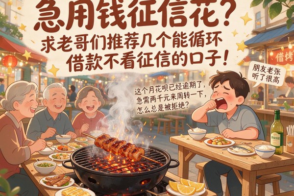 急用钱征信花？求老哥们推荐几个能循环借款不看征信的口子！