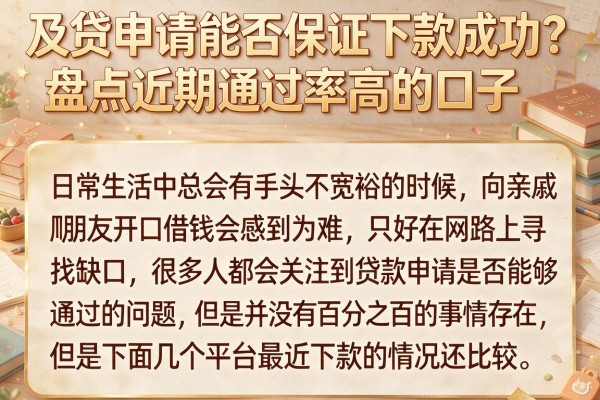 及贷申请能否保证下款成功？盘点近期通过率高的口子