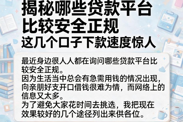 揭秘哪些贷款平台比较安全正规，这几个口子下款速度惊人